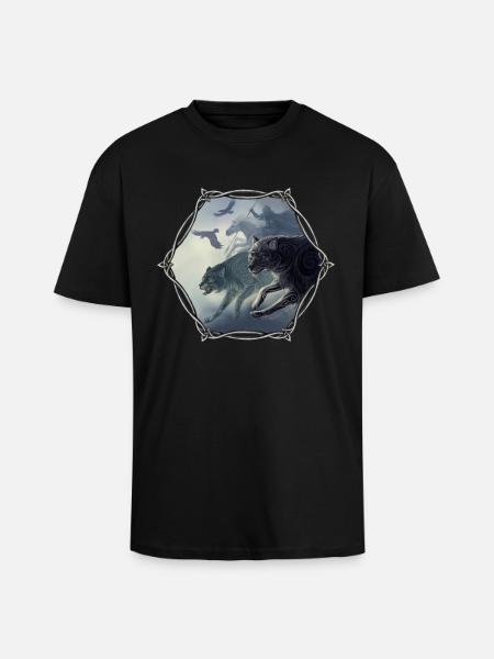 Odins wilde Jagd - Oversized Heavyweight Unisex T-Shirt - Schwarz