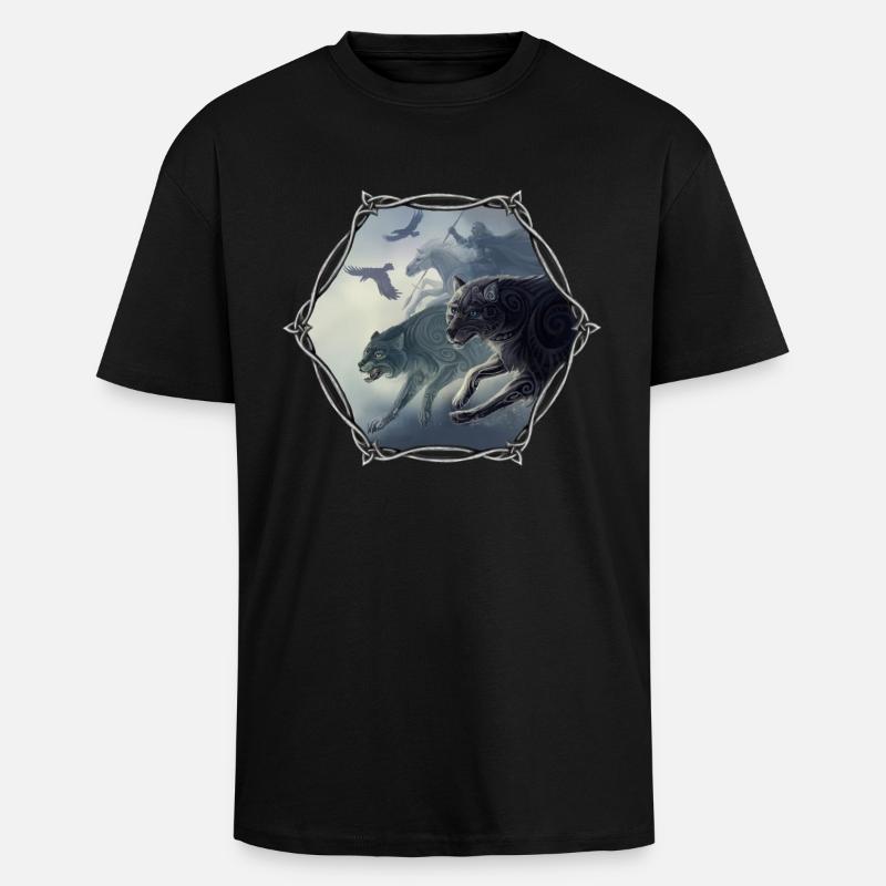 Odins wilde Jagd - Oversized Heavyweight Unisex T-Shirt - Schwarz