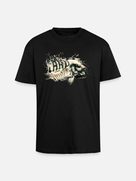 carp-hunter shadow - Oversized Heavyweight Unisex T-Shirt - Schwarz