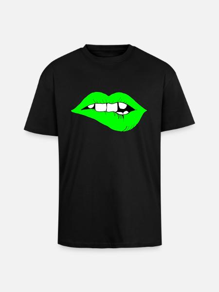 LIPPENBEISSER - Oversized Heavyweight Unisex T-Shirt - Schwarz