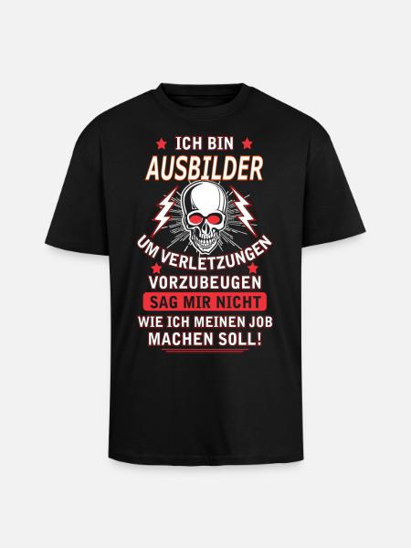 AUSBILDER - Oversized Heavyweight Unisex T-Shirt - Schwarz