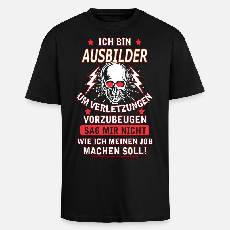 AUSBILDER - Oversized Heavyweight Unisex T-Shirt - Schwarz
