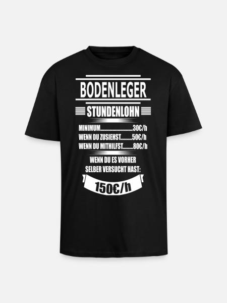 BODENLEGER - Oversized Heavyweight Unisex T-Shirt - Schwarz
