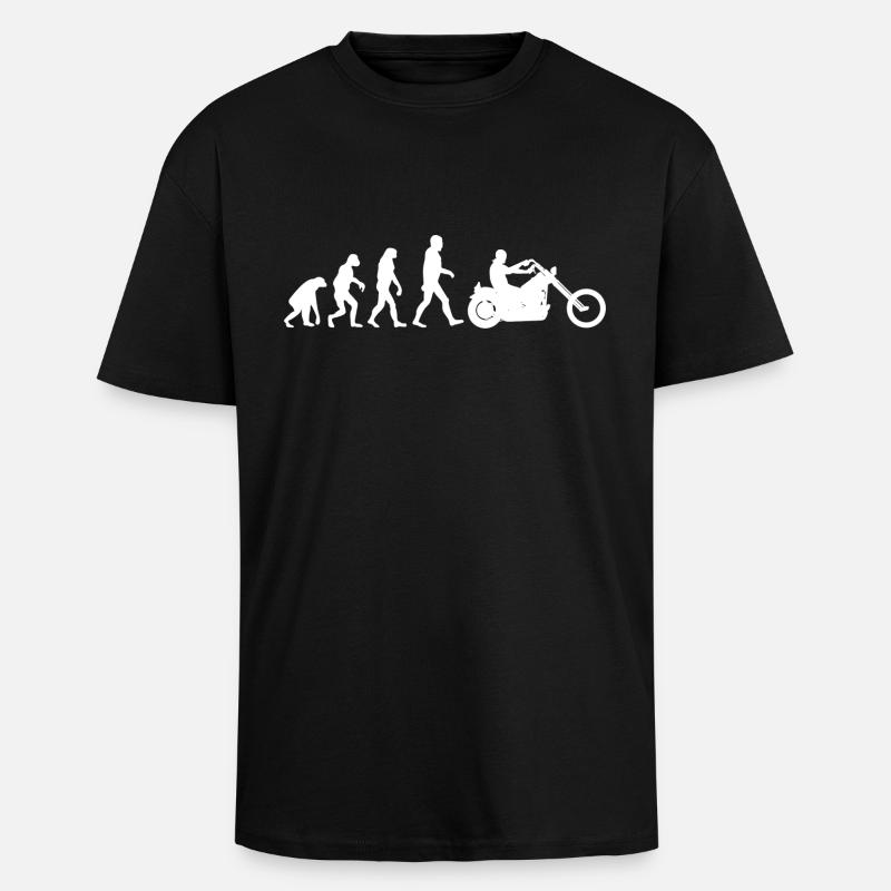Biker Evolution Chopper - Unisex Oversized Heavyweight T-shirt - black