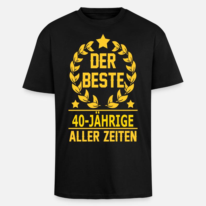 40-JÄHRIGE - Oversized Heavyweight Unisex T-Shirt - Schwarz