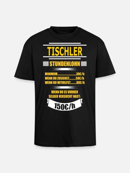 TISCHLER - Oversized Heavyweight Unisex T-Shirt - Schwarz