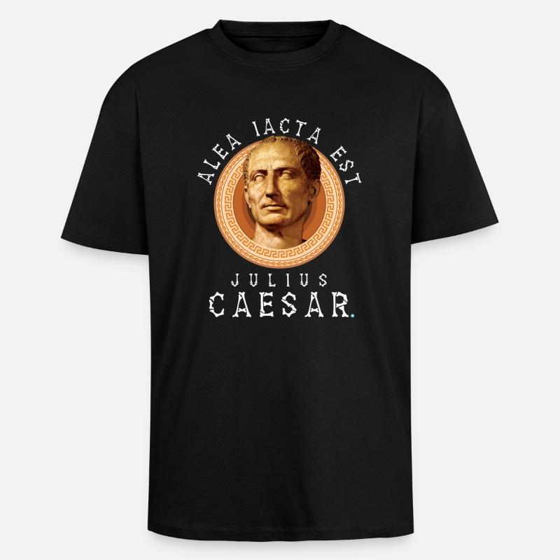 Jules César - T-shirt unisexe oversize épais - noir
