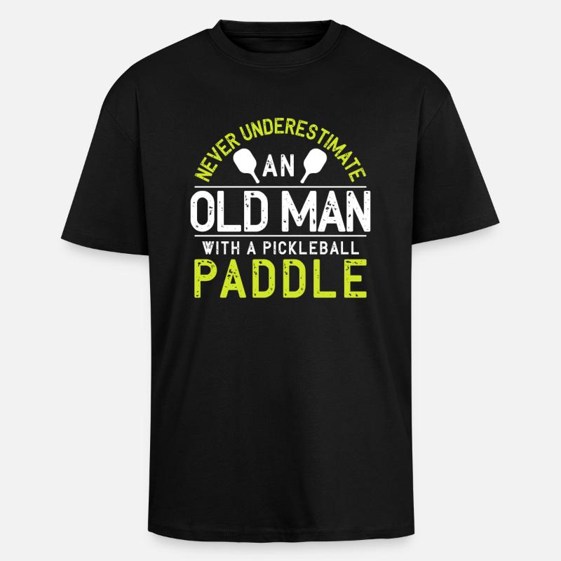 Pickleball - T-shirt unisexe oversize épais - noir