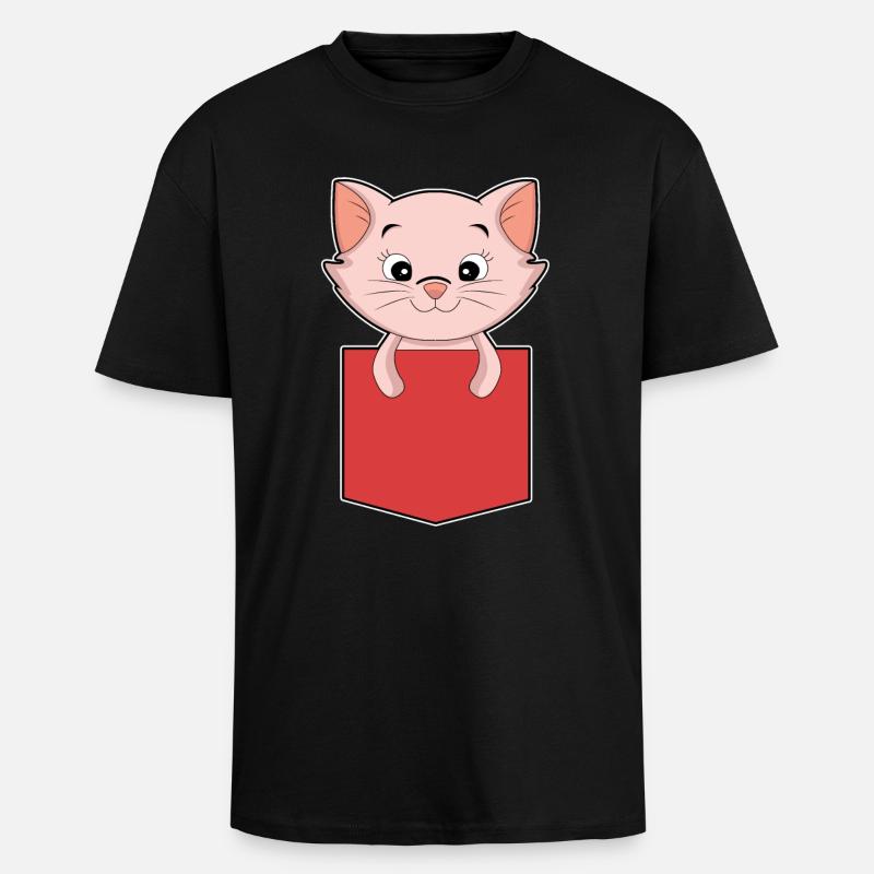 Pocket Animal - Unisex Oversized Heavyweight T-shirt - black