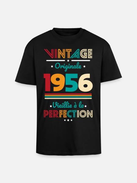 1956 – Jahrgang – Perfekt gereift - Oversized Heavyweight Unisex T-Shirt - Schwarz