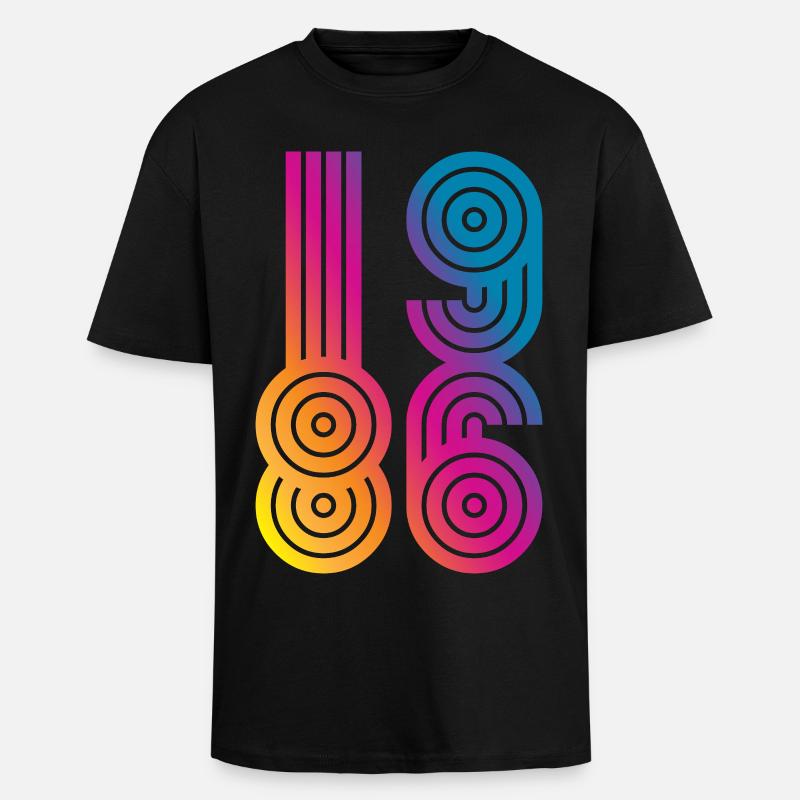 86 Eight Six 1986 - Unisex Oversized Heavyweight T-shirt - black