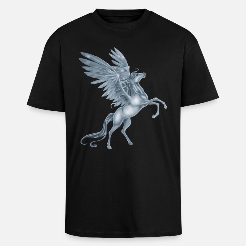 élevage Pegasus - T-shirt unisexe oversize épais - noir