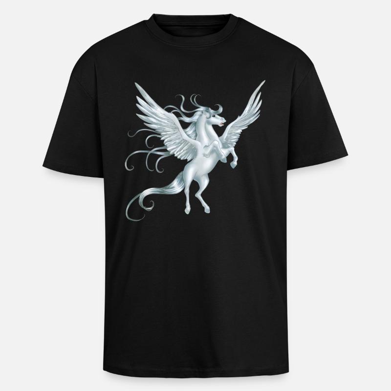 Pegasus aux ailes déployées - T-shirt unisexe oversize épais - noir