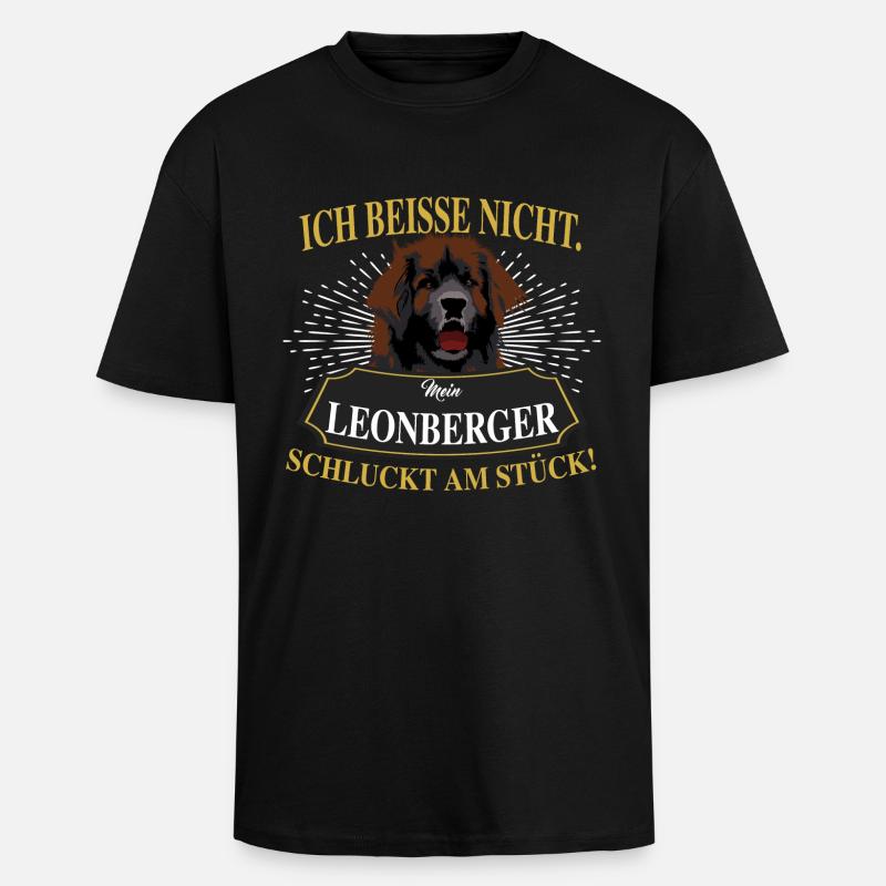 LEONBERGER - Oversized Heavyweight Unisex T-Shirt - Schwarz