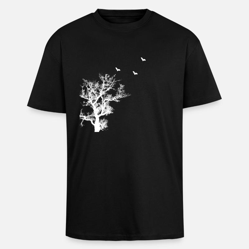 batte d'arbre - T-shirt unisexe oversize épais - noir