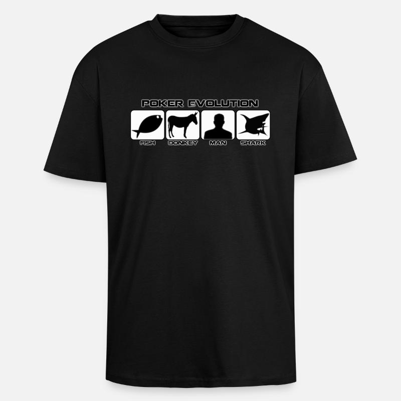 poker evolution - T-shirt unisexe oversize épais - noir