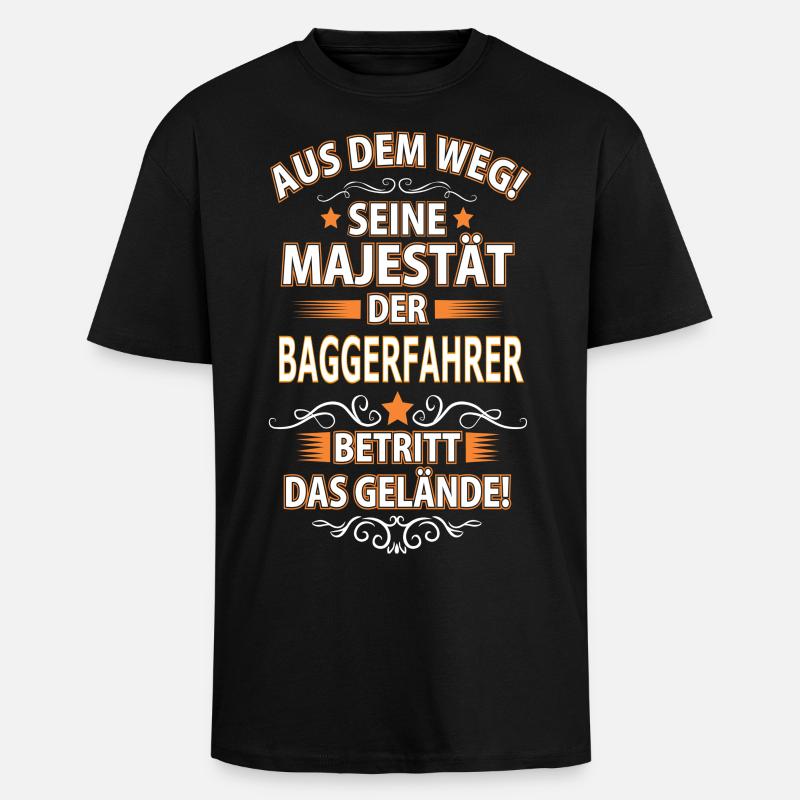 BAGGERFAHRER - Oversized Heavyweight Unisex T-Shirt - Schwarz