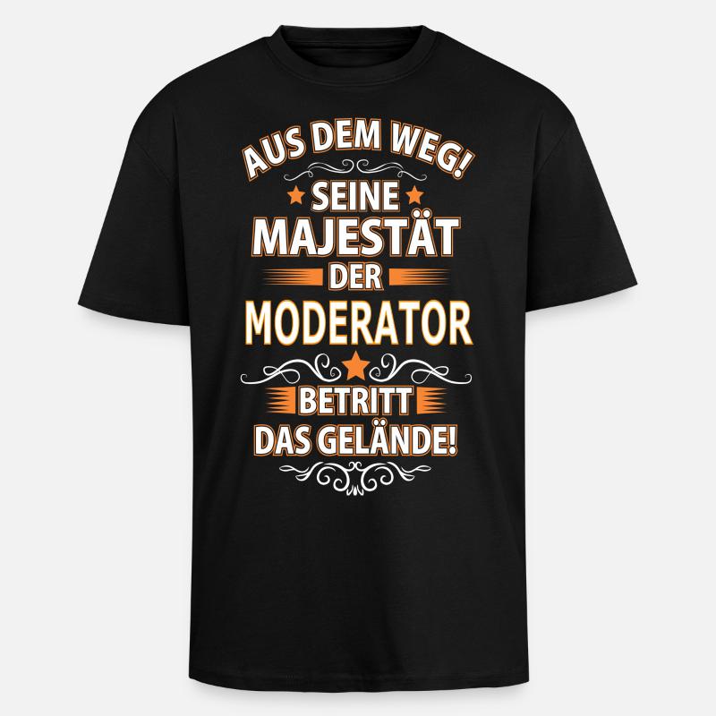 MODERATOR - Oversized Heavyweight Unisex T-Shirt - Schwarz