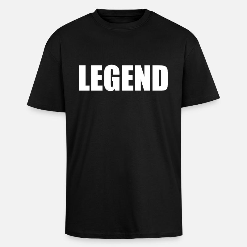 Legend - Oversized Heavyweight Unisex T-Shirt - Schwarz