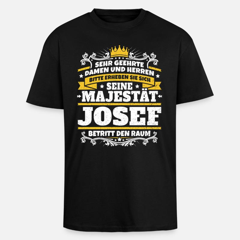 Sa Majesté Josef - T-shirt unisexe oversize épais - noir