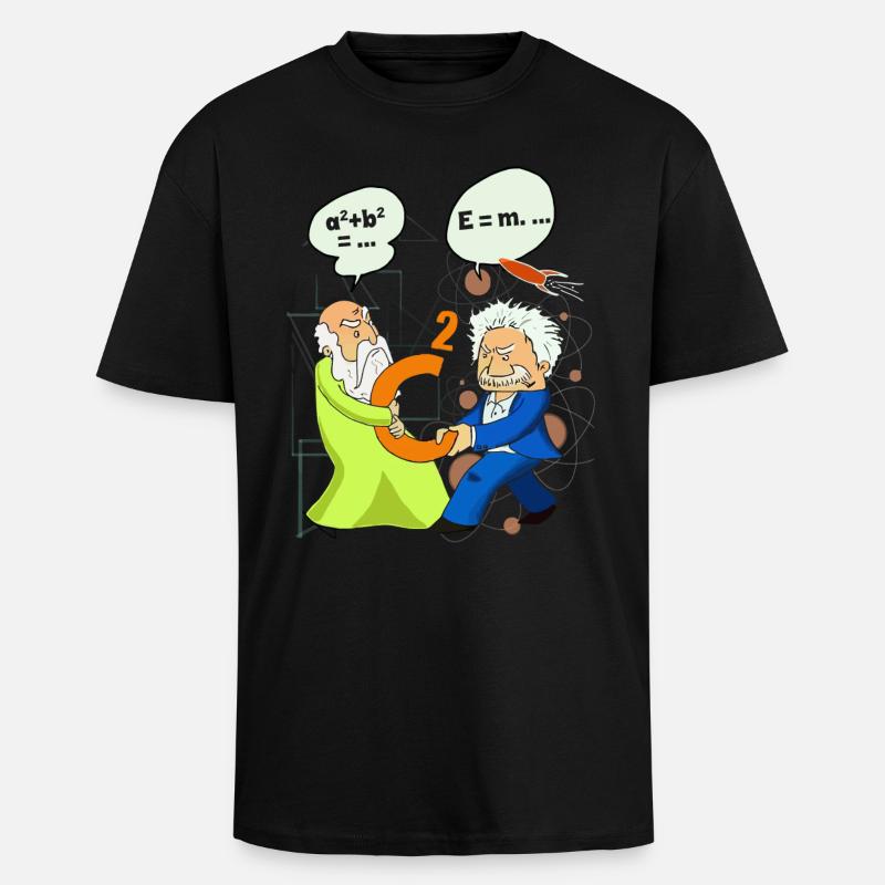 Chemise Math et Science - T-shirt unisexe oversize épais - noir