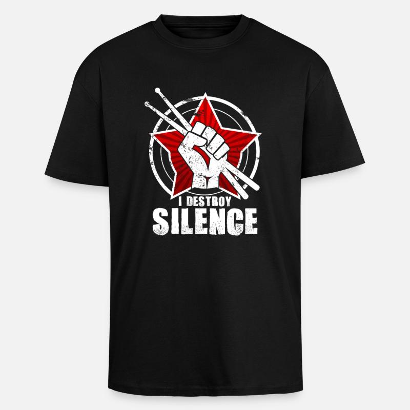 Drummer Schlagzeuger Schlagzeug Geschenk - Oversized Heavyweight Unisex T-Shirt - Schwarz
