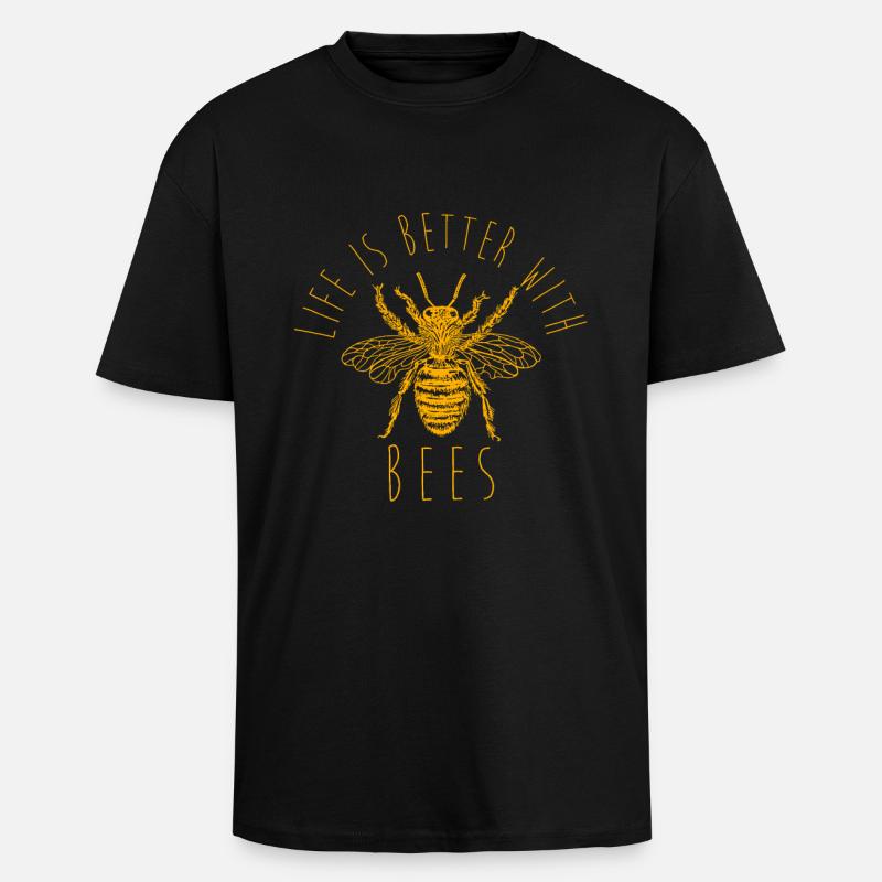 Bienen Imker Geschenk - Oversized Heavyweight Unisex T-Shirt - Schwarz