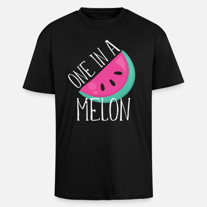 Un dans un melon - T-shirt unisexe oversize épais - noir