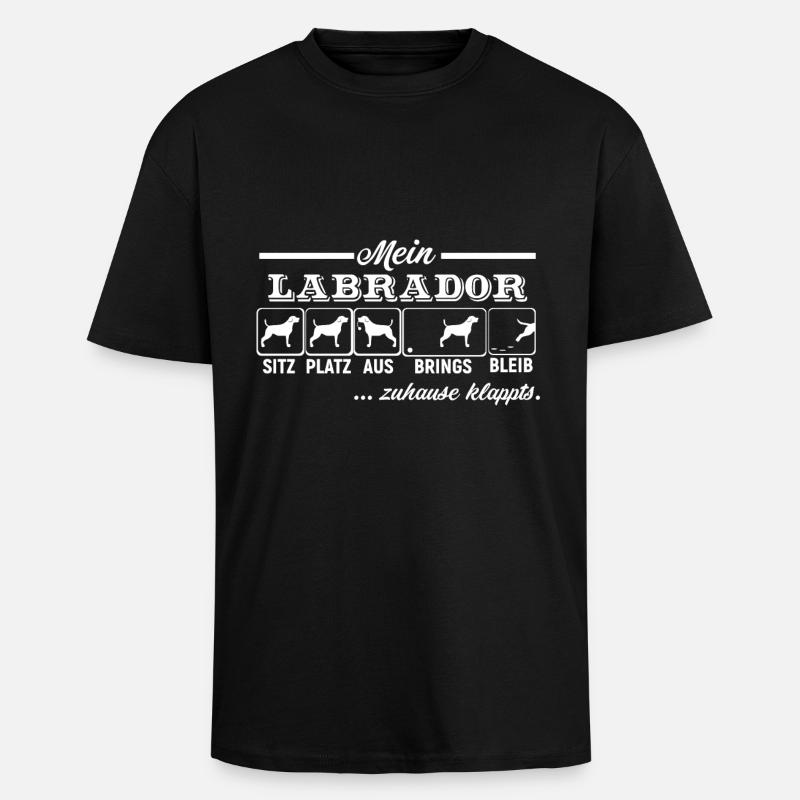 Labrador Retriever - Oversized Heavyweight Unisex T-Shirt - Schwarz