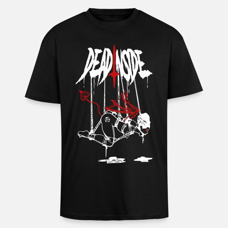 Abstrakter Feuerblitz - Oversized Heavyweight Unisex T-Shirt - Schwarz
