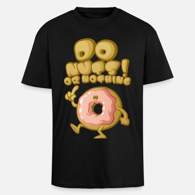 Do nuts - T-shirt unisexe oversize épais - noir