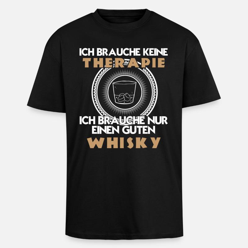 Whiskey - Oversized Heavyweight Unisex T-Shirt - Schwarz