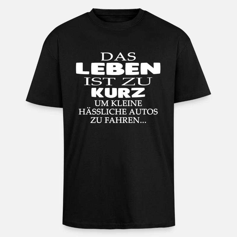 Leben zu kurz - Oversized Heavyweight Unisex T-Shirt - Schwarz