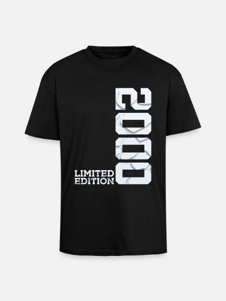 26TH ANNIVERSARY LIMITED EDITION 2000 - Unisex Oversized Heavyweight T-shirt - black