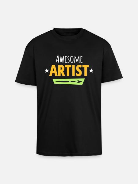 Artiste - T-shirt unisexe oversize épais - noir