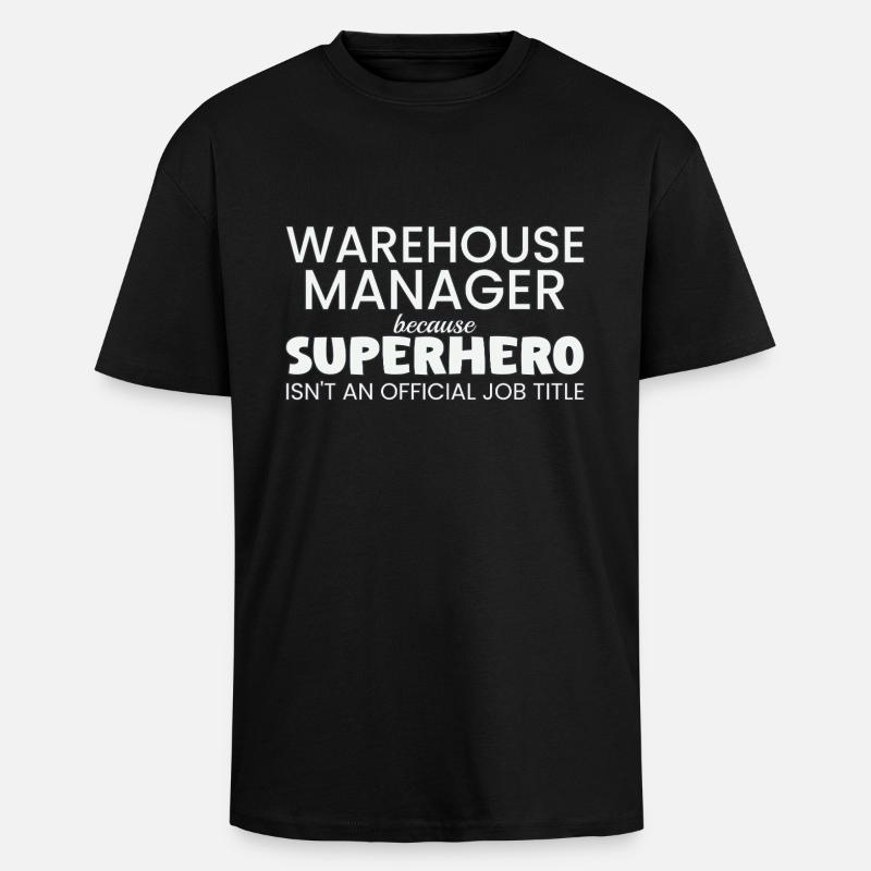 Warehouse Manager Superhero - Oversized Heavyweight Unisex T-Shirt - Schwarz