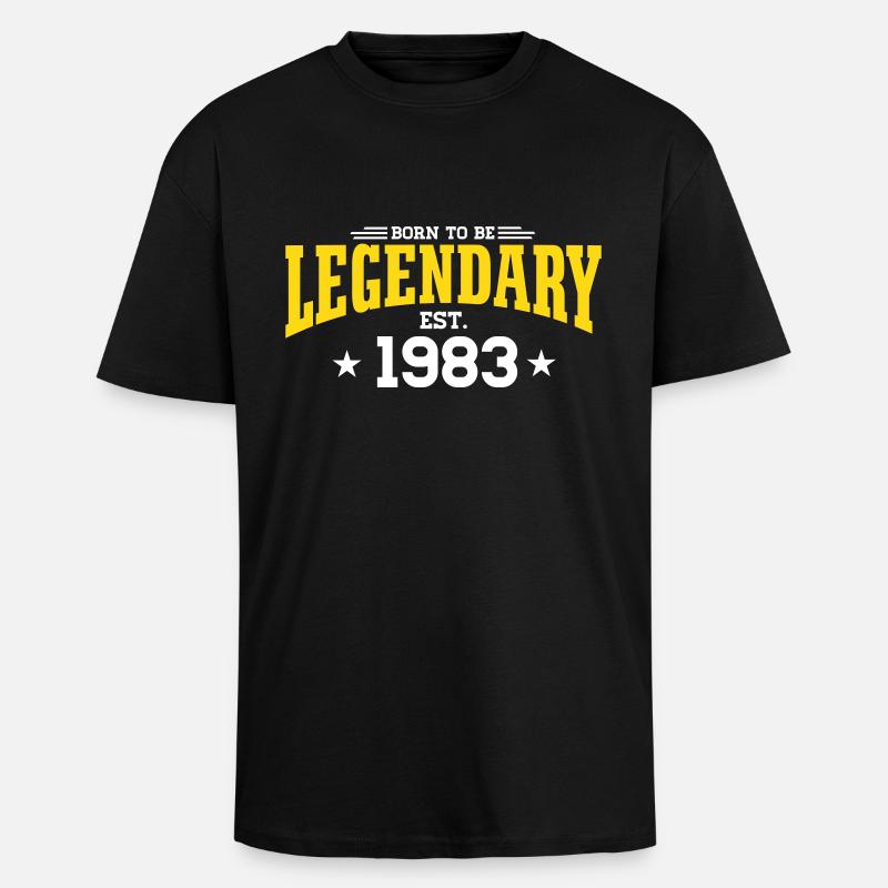 1983_01 - Oversized Heavyweight Unisex T-Shirt - Schwarz