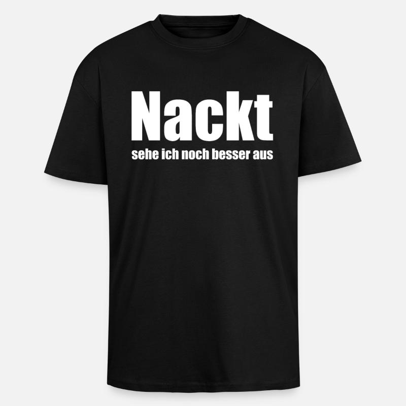 lustiger Spruch - Oversized Heavyweight Unisex T-Shirt - Schwarz