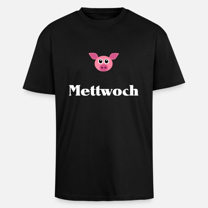 Mettwoch - Unisex Oversized Heavyweight T-shirt - black