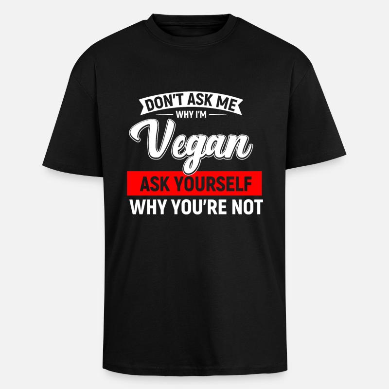 veganer - Oversized Heavyweight Unisex T-Shirt - Schwarz