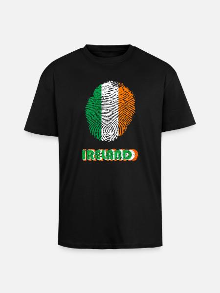 IRLANDE, IRLANDE ADN EMPREINTE DIGITALE - T-shirt unisexe oversize épais - noir