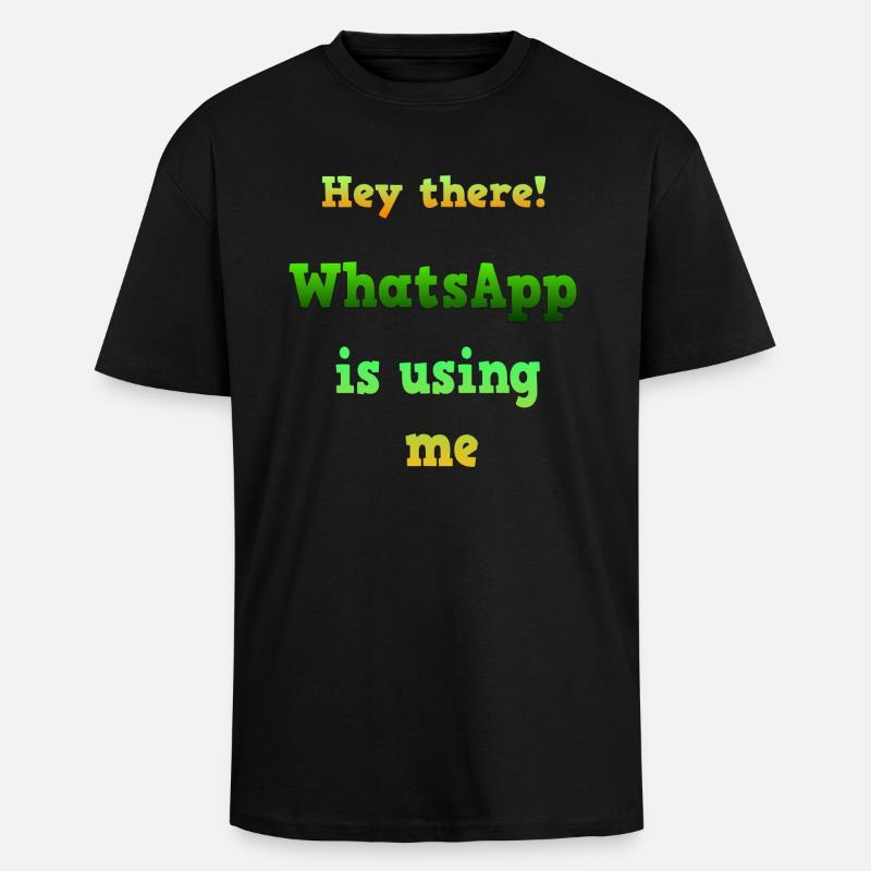 heythere - Unisex Oversized Heavyweight T-shirt - black