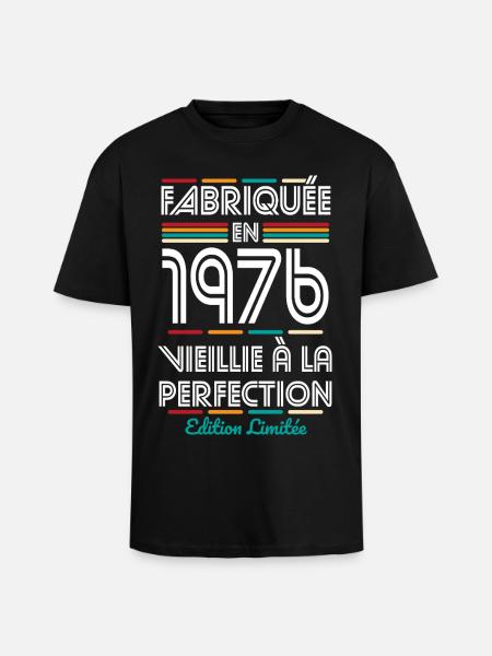 1976 – Made – Aged to perfection - Unisex Oversized Heavyweight T-shirt - black
