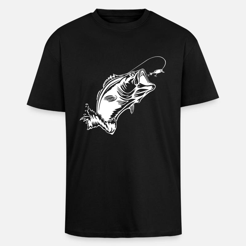 fish - Unisex Oversized Heavyweight T-shirt - black