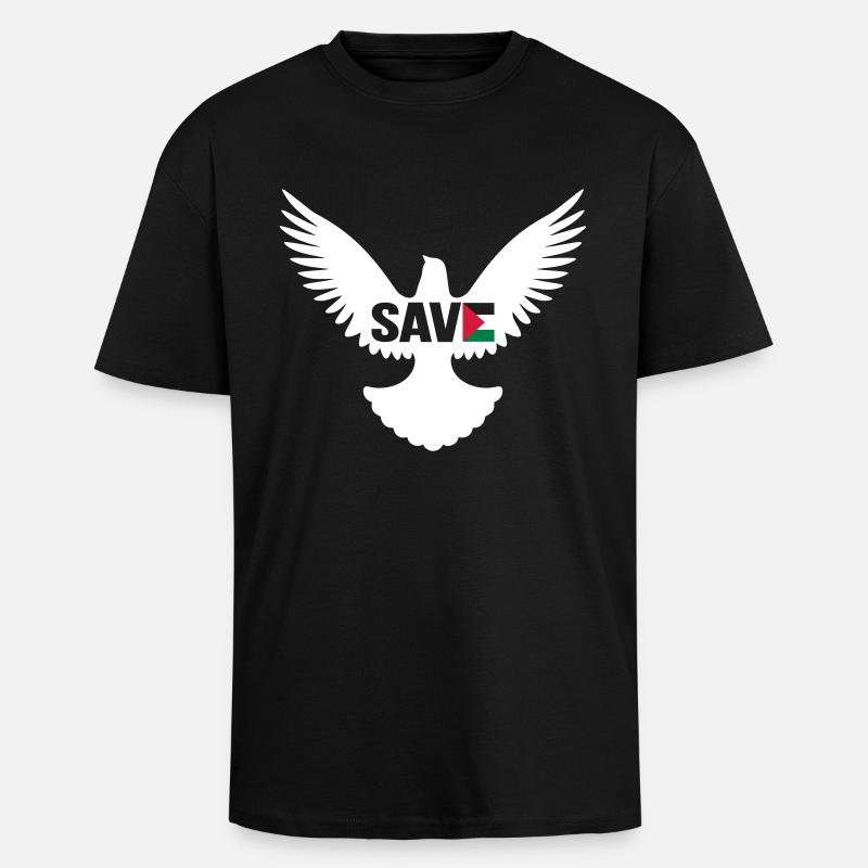 save2 - T-shirt unisexe oversize épais - noir
