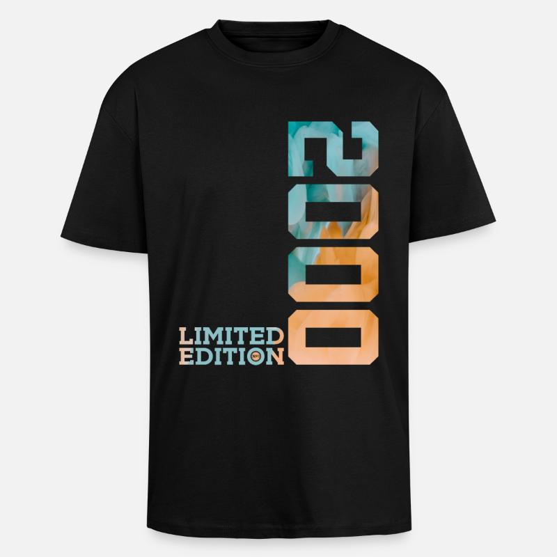 26TH ANNIVERSARY LIMITED EDITION 2000 - Unisex Oversized Heavyweight T-shirt - black