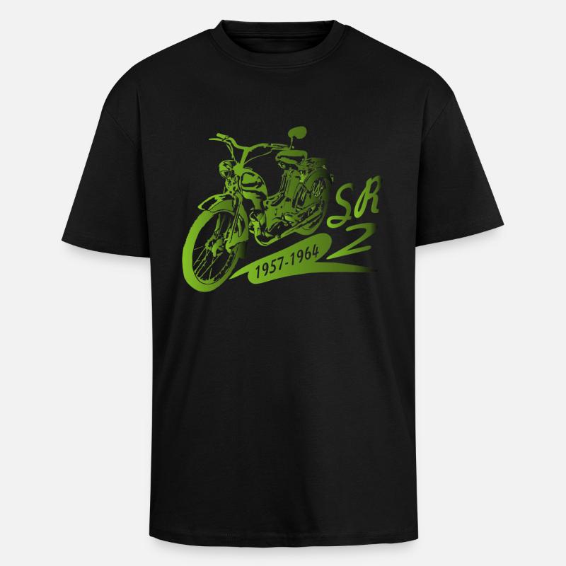 SR2 Simson schräg - Oversized Heavyweight Unisex T-Shirt - Schwarz