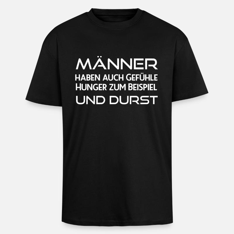 Durstige Männer - Oversized Heavyweight Unisex T-Shirt - Schwarz