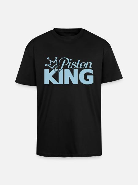 Slopes King skier snowboarder funny saying - Unisex Oversized Heavyweight T-shirt - black