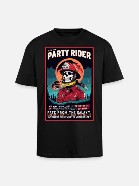CAVALIER FESTIF - T-shirt unisexe oversize épais - noir